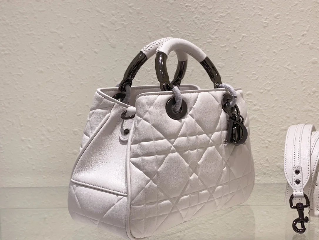 Dior Lady Branded Women’s Handbag Light Purple 24x18cm product view 3