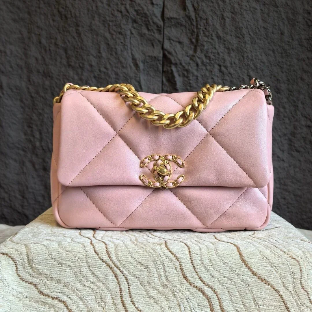 Chanel 19 Small Bag in Pink Gold Hardware