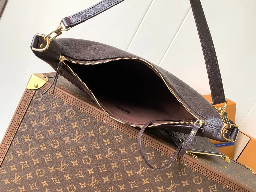 Louis Vuitton Loop Hobo 38 In Dark Brown Monogram Calfskin Embossed Logo Bag product view 7