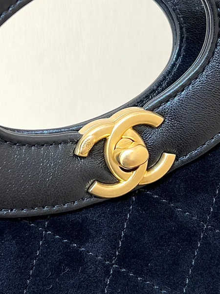 Chanel Mini Quilted Suede and Lambskin 31 Shopping Bag. product view 6