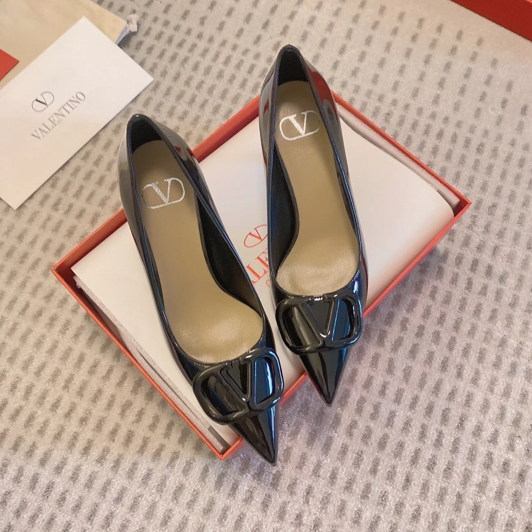 Valentino Women Black Patent Leather Pumps product view 5