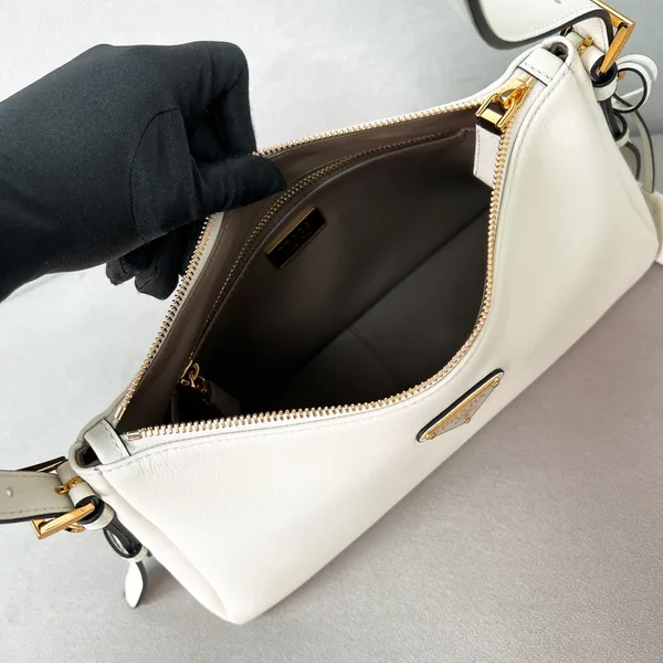 Prada Medium Aimée Shoulder Bag | White product view 4