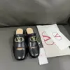 Valentino Women Black Leather Fringe Mules product view 1