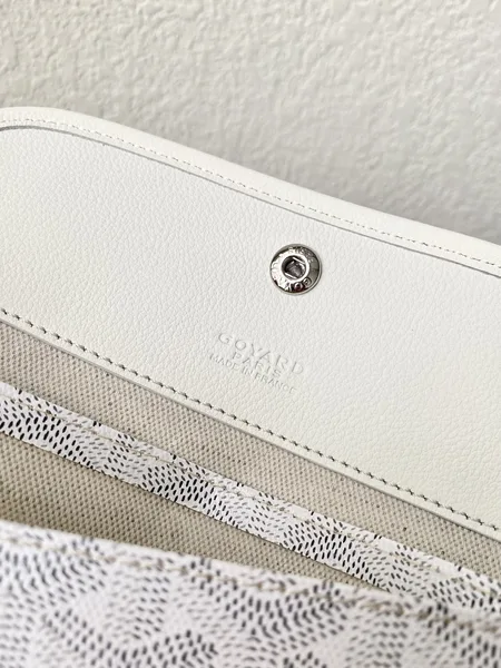 Goyard White Goyardine Canvas  Chevroches Calfskin Saint Louis PM Tote product view 6