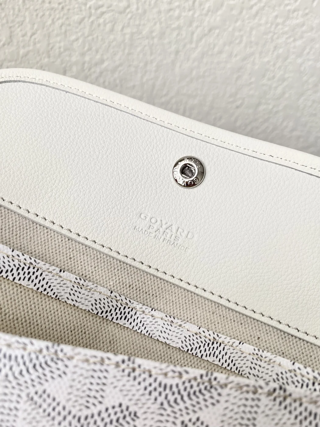 Goyard White Goyardine Canvas  Chevroches Calfskin Saint Louis PM Tote product view 6