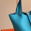 Hermès Picotin 18 Blue Togo Leather Gold Hardware Bag product view 4