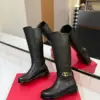 Valentino Women Black Leather Knee High Boots product view 6