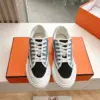 Hermès Women Black Blue Canvas And Leather Sneakers product view 5