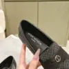 Louis Vuitton Women Black White Canvas Loafers product view 5