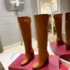 Valentino Women Brown Leather Knee High Boots product view 3