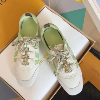 Louis Vuitton Sneakerina shoes in green and white product view 1