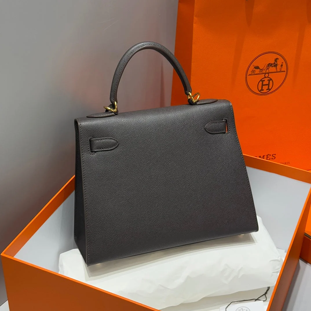 Hermès 28 cm In Ebene Epsom Gold Hardware Bag product view 3