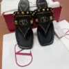 Valentino Women Black Leather Studded Flats product view 2