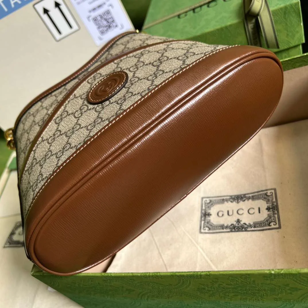 Gucci Handle Women’s Cowhide Handbag with Gc Logo Pattern 25x21cm product view 9