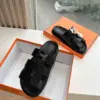 Hermès Women Black Leather Sandals product view 4