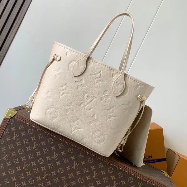 Louis Vuitton Neverfull 32 Light Beige Monogram Empreinte Leather Bag product photo