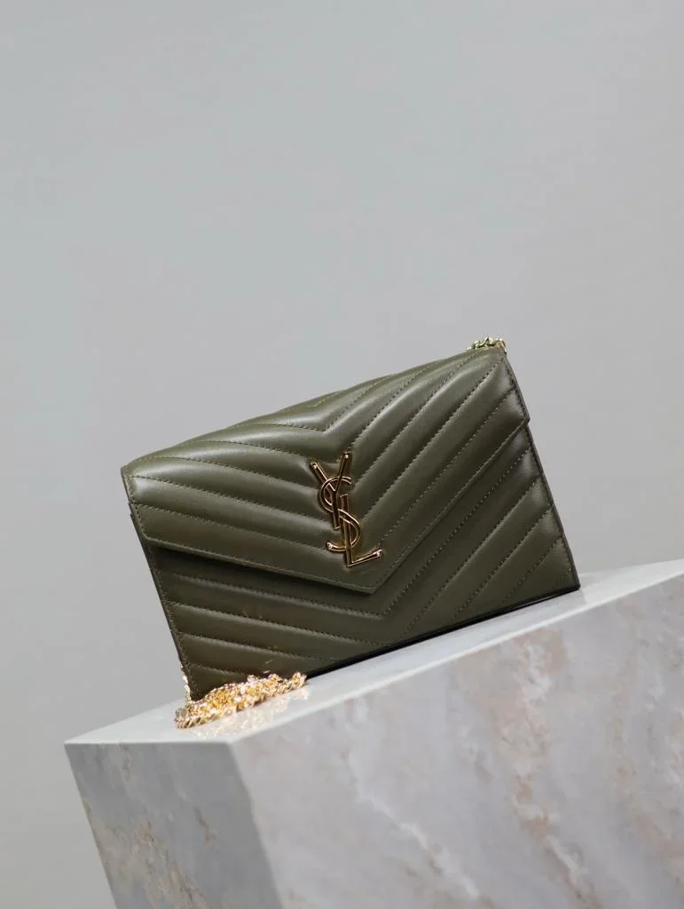 Saint Laurent chain wallet dark green Bag product view 2