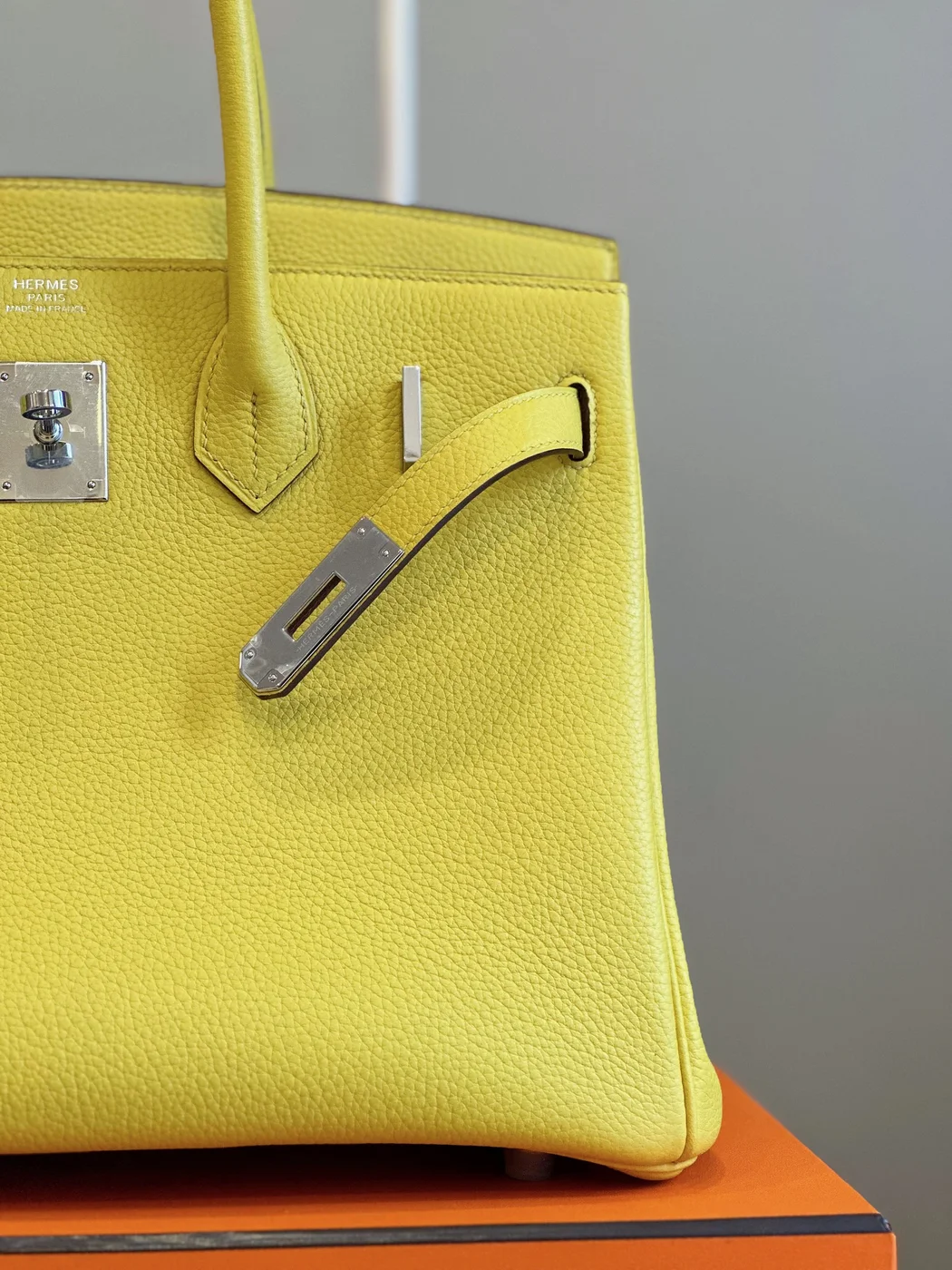 Hermès Birkin 30 Amber Yellow Palladium Hardware Bag product view 7