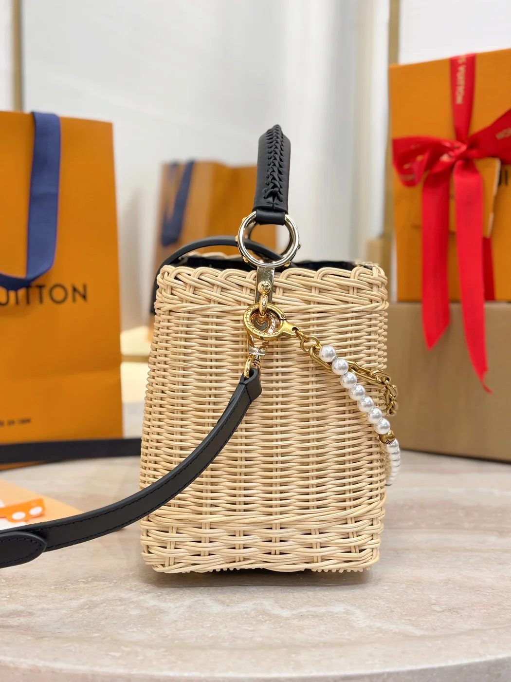 Louis Vuitton Capucines BB Handbag Brown Beige product view 3