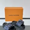 Louis Vuitton Men Navy Fabric Slides product view 5