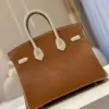 Hermès Birkin 30 Brown/Beige Customize Palladium Hardware Bag product view 4
