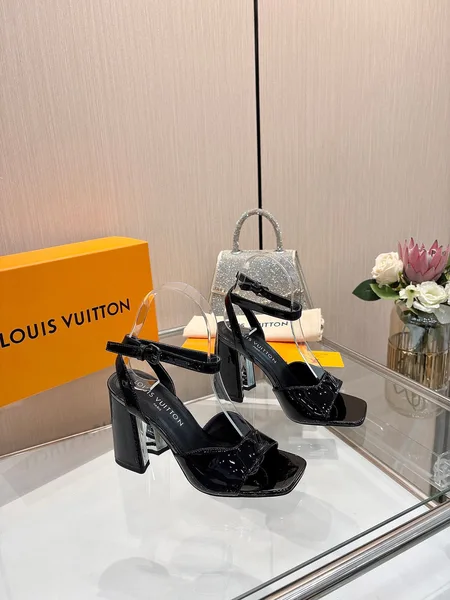 Louis Vuitton Women Black Patent Leather Heels product photo