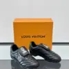 Louis Vuitton Men Black Leather Sneakers product view 5