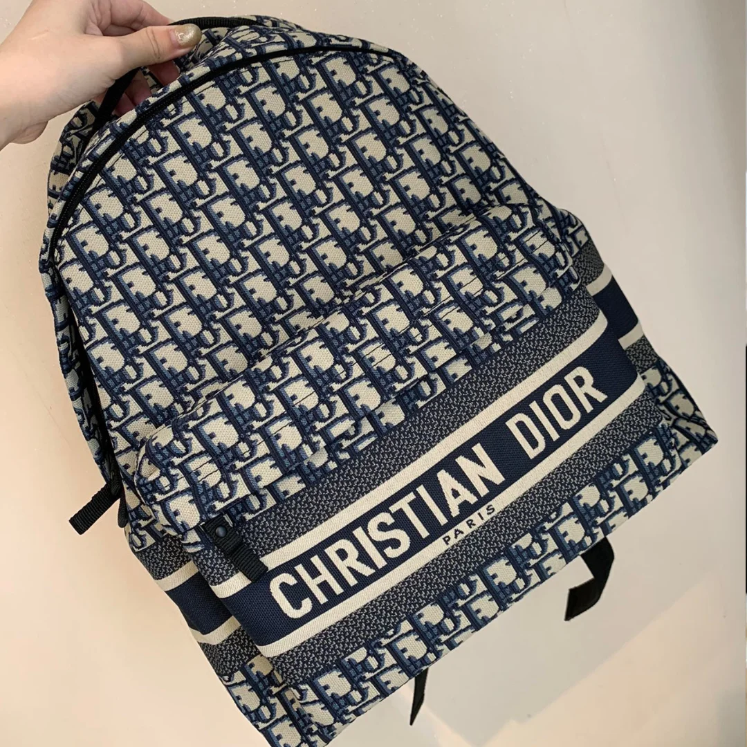 Dior Backpack Canvas Embroidered Pattern 42x33x15cm product view 1