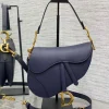 Dior Saddle Bag in Deep Ocean Blue Gold Hardware product view 1