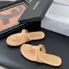 Chanel Women Beige Leather Slides product view 5