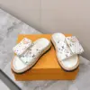 Louis Vuitton Women White Leather Multicolor Logo Mules product view 6