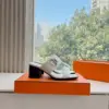 Hermès Women White Leather Buckle Sandals product view 2