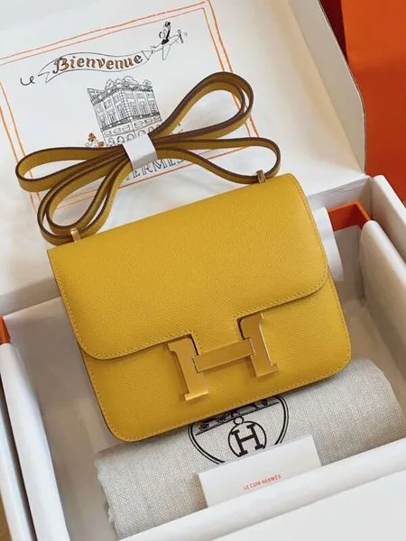 Hermès Constance Bag Epsom Gold Yellow Handbags 19 cm product view 1