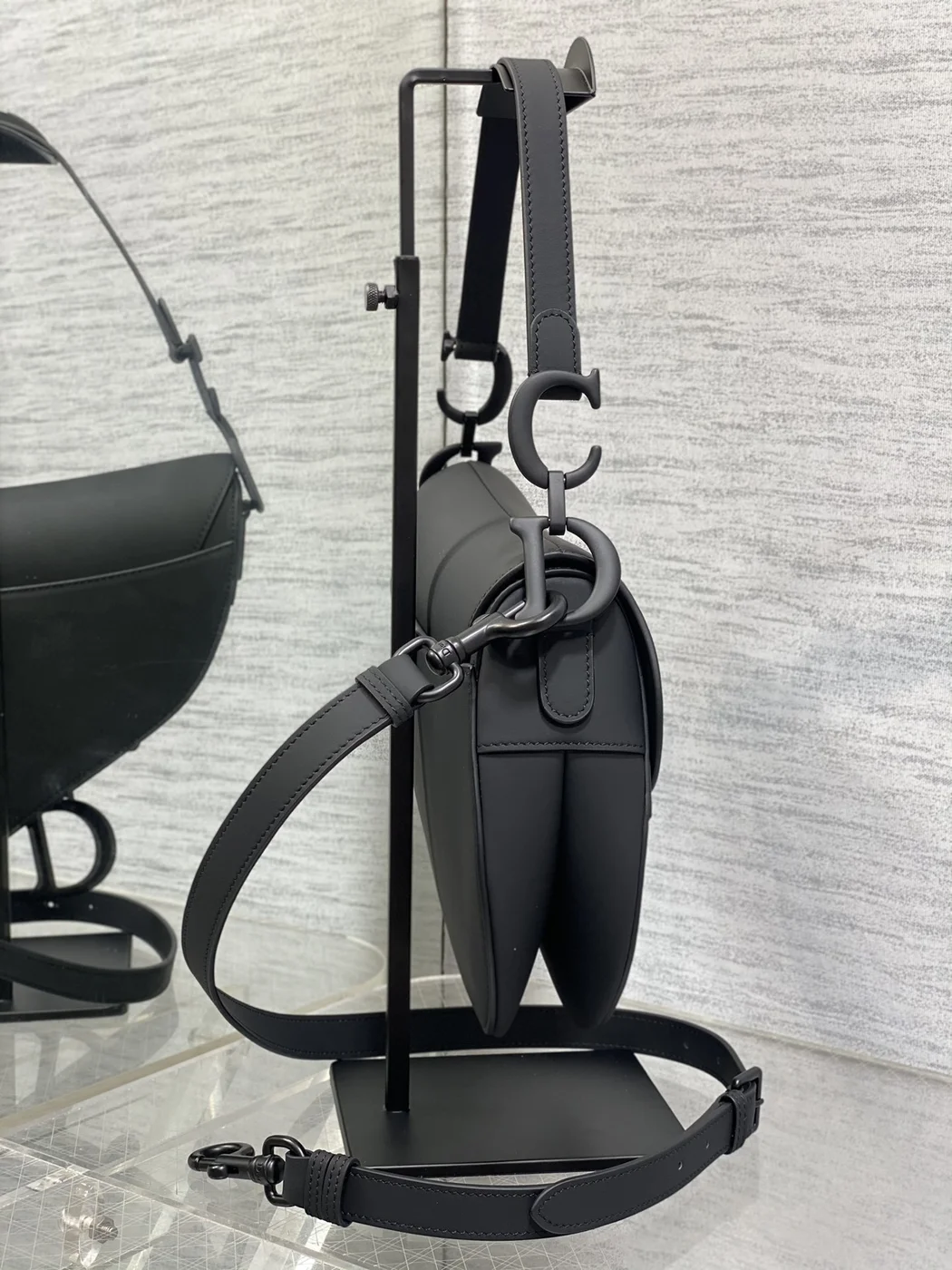 Dior Saddle Bag in Black with Black Hardware product view 4