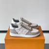 Louis Vuitton Men White And Gray Leather Sneakers product view 1