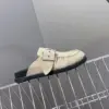Hermès Women Beige Suede Buckle Mules product view 2