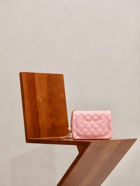 Chanel Classic Woman’s Handbag Pink With Bag Handle Bell 18 cm product view 2