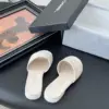 Chanel Women Cream Quilted Leather Slides product view 5