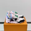 Louis Vuitton Men White Pink Blue Leather Sneakers product view 1