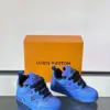Louis Vuitton Men Blue Mesh And Leather Sneakers product view 5
