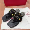 Valentino Women Black Suede Studded Sandals product view 3