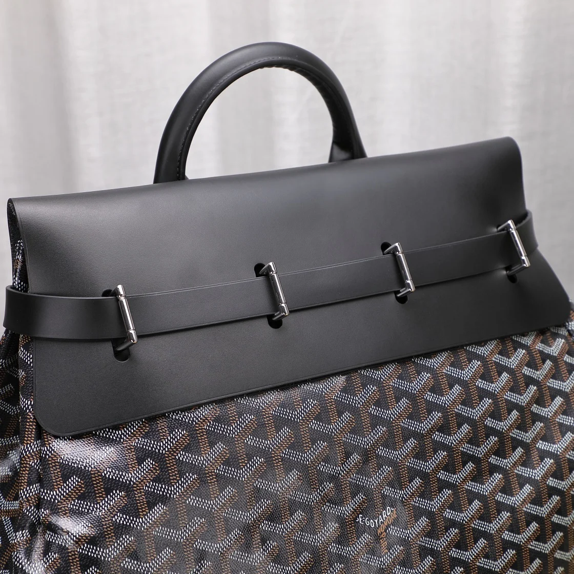 Goyard Steamer GM Black Leather Travel Bag product view 4