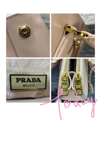 Prada Pra Galleria 32 Bag In Beige Saffiano Leather product view 5