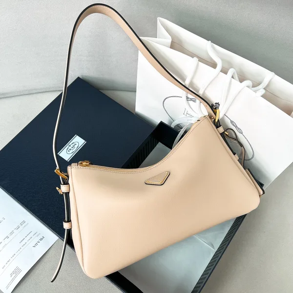 Prada Medium Aimée Shoulder Bag | Beige product view 1