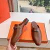 Hermès Women Brown Leather Slip On Mules product view 6