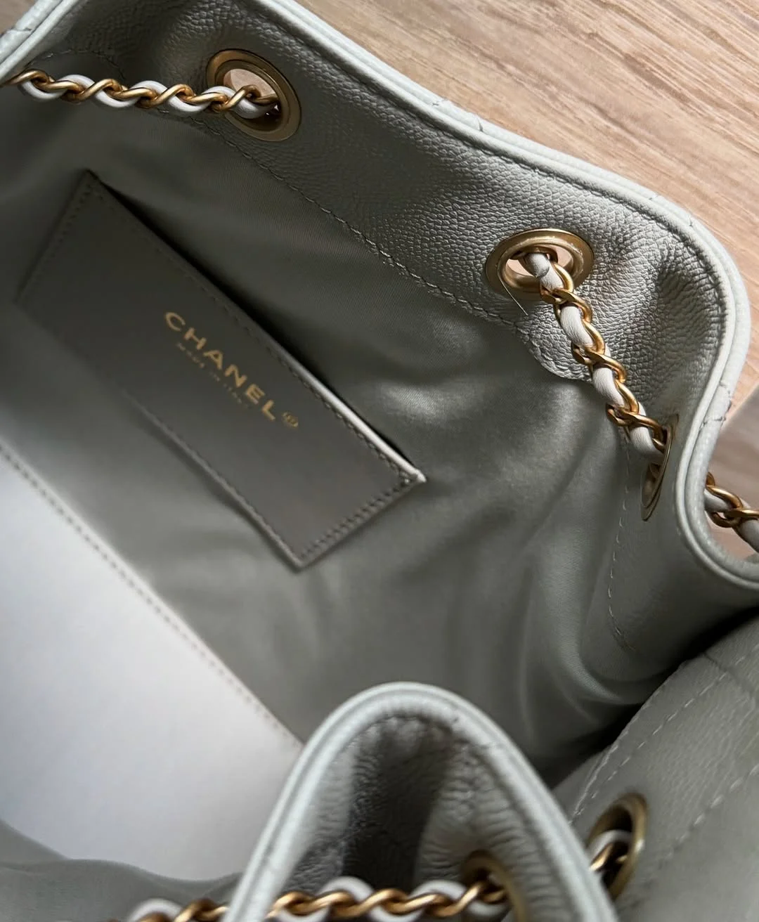 Chanel Small 25 Grey with Gold Hardware Bag product view 4