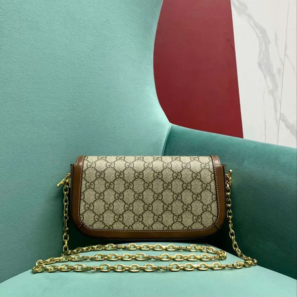 Gucci Horsebit Handbag with Brand Logo Pattern 23.5 cm product view 3