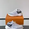 Louis Vuitton Men White Knit Mesh Sneakers product view 4