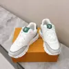 Louis Vuitton Women White Leather Green Accent Sneakers product view 6