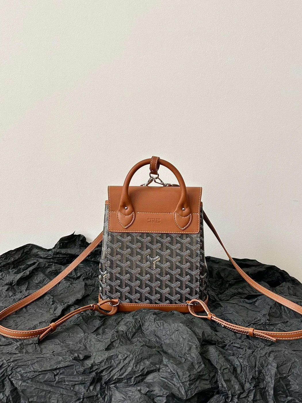 Goyard Mini Backpack Brown Monogram Pattern Size 23x19cm product view 6